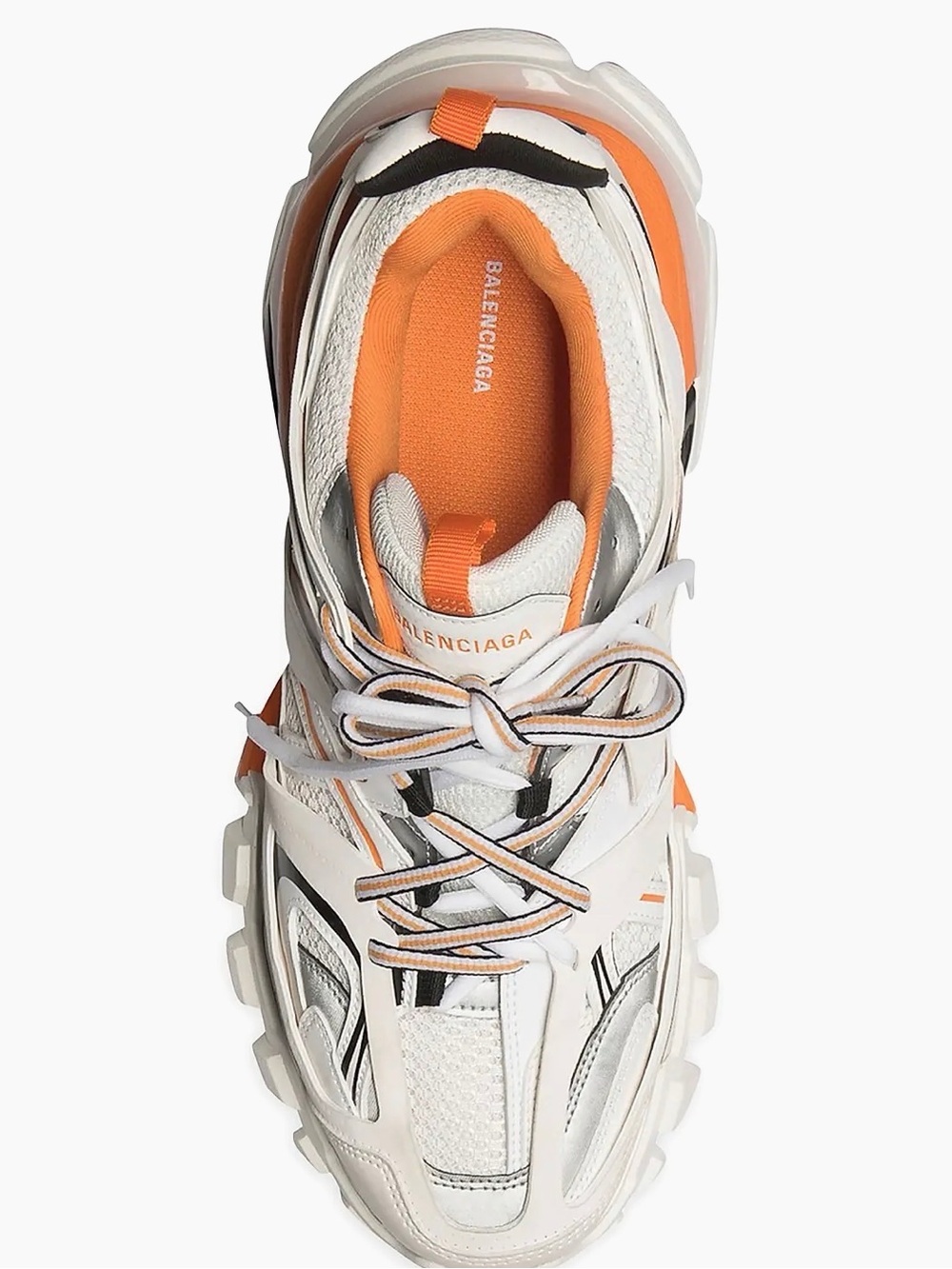 Balenciaga Men's Chunky Sneakers - White & Orange - Picture 7 of 9